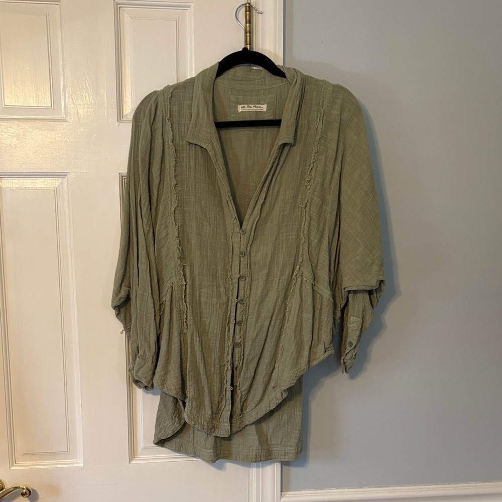 We The Free Sage Green Top